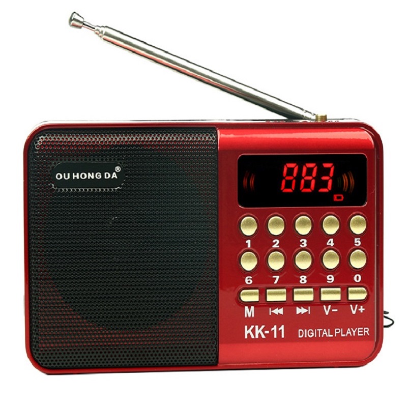thumbnail image 2 of Mini Radio portátil, altavoz inalámbrico recargable, FM, USB, TF, Mini Radio Digital portátil, reproductor de MP3 Digital, 2 of 2