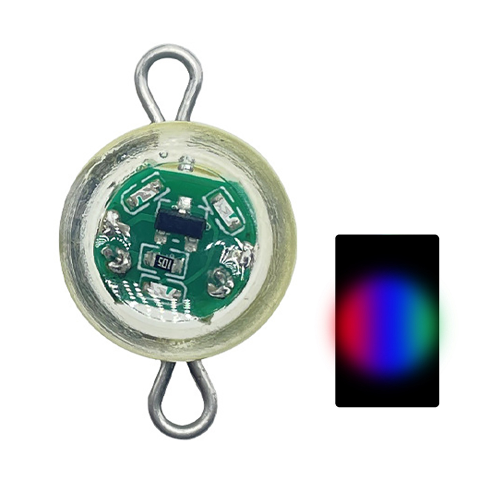 thumbnail image 3 of 7uds. Lámpara LED para atraer peces Durable Mini para artes de pesca (Flash circular tricolor), 3 of 3