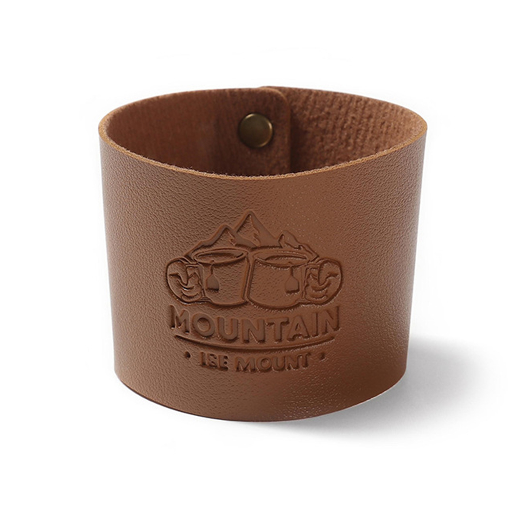thumbnail image 3 of 40uds. Cubierta de cuero Taza PU Taza Antideslizante Agua portátil para Senderismo Camping Café, 3 of 3
