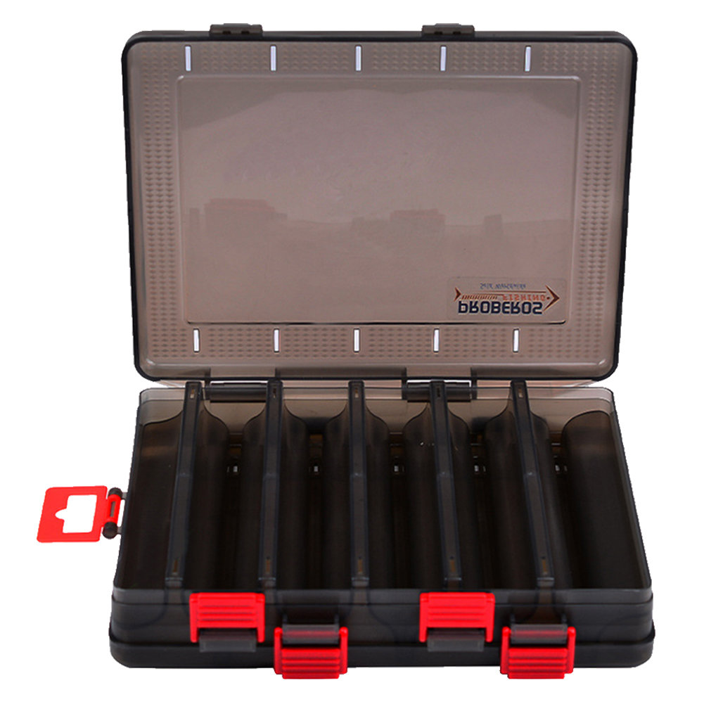 thumbnail image 3 of 3uds. Cajas de herramientas portátiles para aparejos de señuelos de peces de doble capa para suministros de pesca (negro), 3 of 3