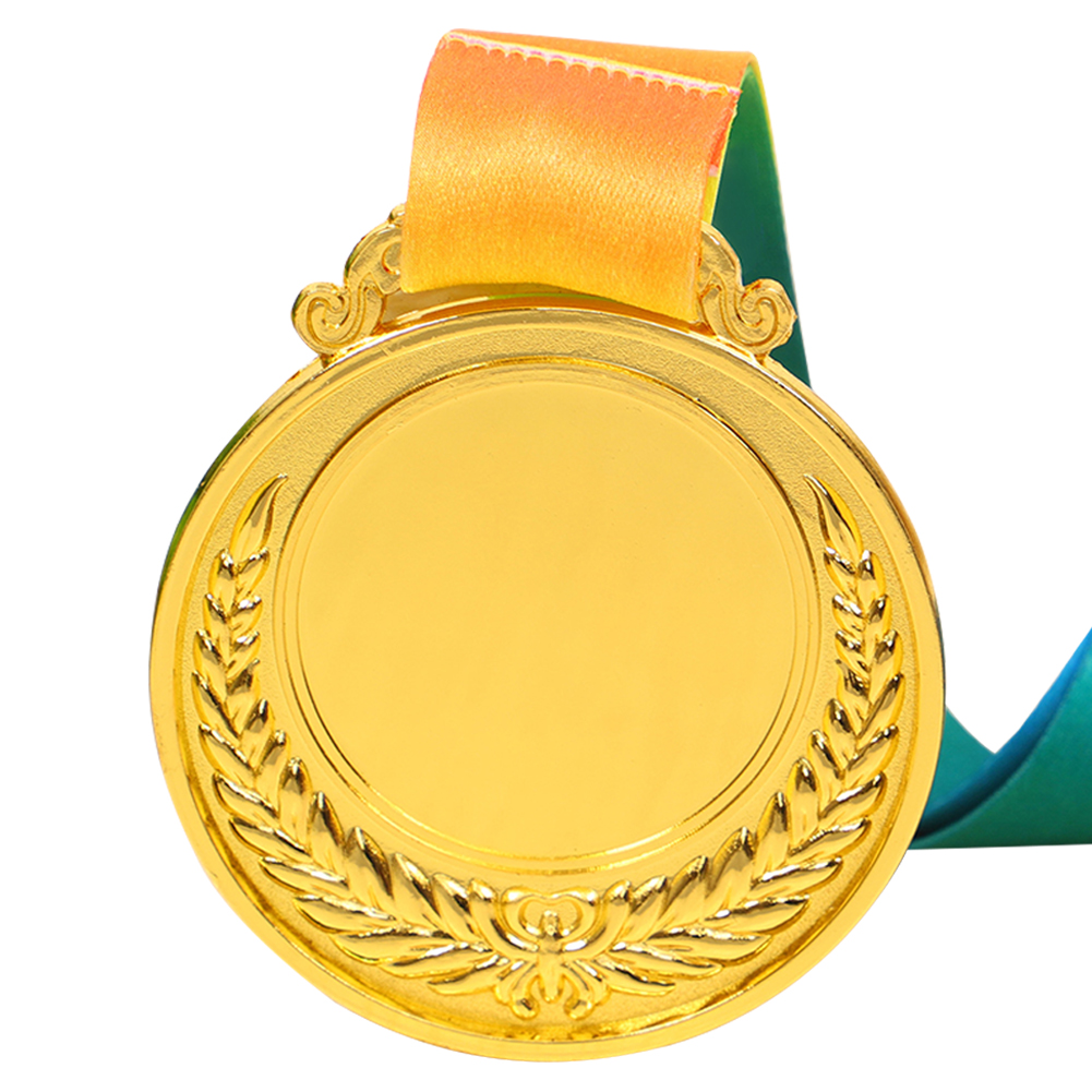 thumbnail image 3 of 2uds. Premio de oro de 2 pulgadas con cinta para el cuello redonda para fiestas de competiciones (oro), 3 of 3
