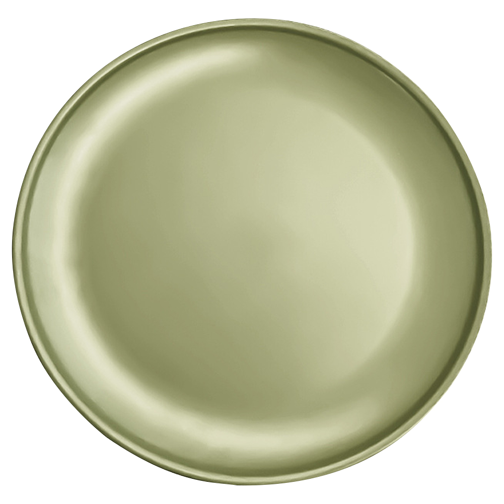 thumbnail image 3 of 8uds. Plato de camping de acero inoxidable ligero plato redondo verde, 3 of 3