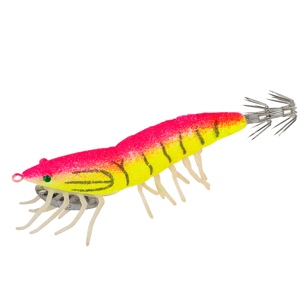 thumbnail image 3 of 60uds. Señuelo de pesca de calamar, aparejo nocturno con gancho para gambas brillante de 11,5 cm (estilo A), 3 of 3