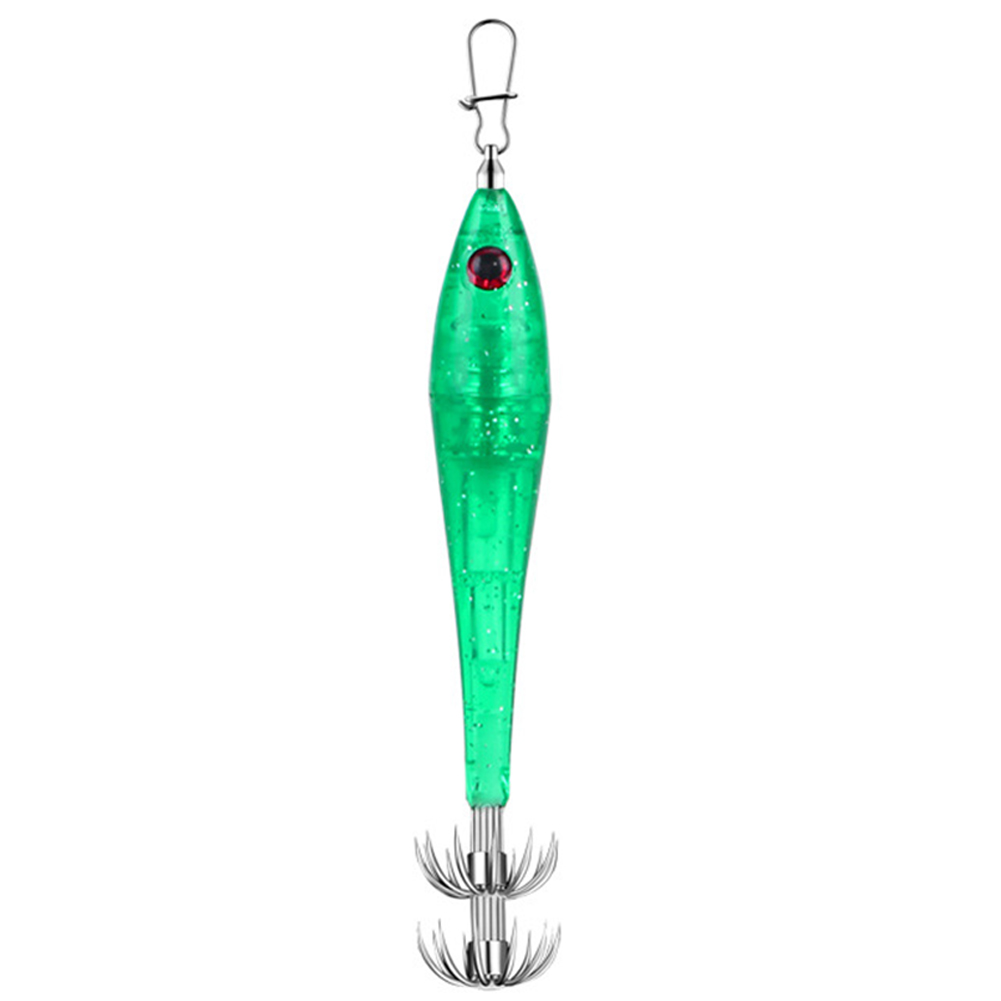 thumbnail image 2 of 60uds. Calamar Gancho Señuelos de pesca Luz 3D Simulación Ojo Pesca LED Pesca verde, 2 of 3