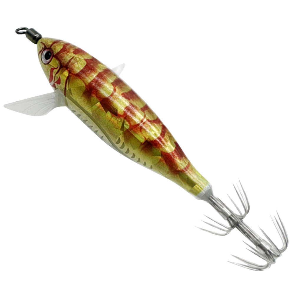 thumbnail image 2 of 10uds. Anzuelo Jigging para calamar y camarón, herramienta de pesca nocturna con cebo Artificial brillante de 5,5g (estilo B), 2 of 3