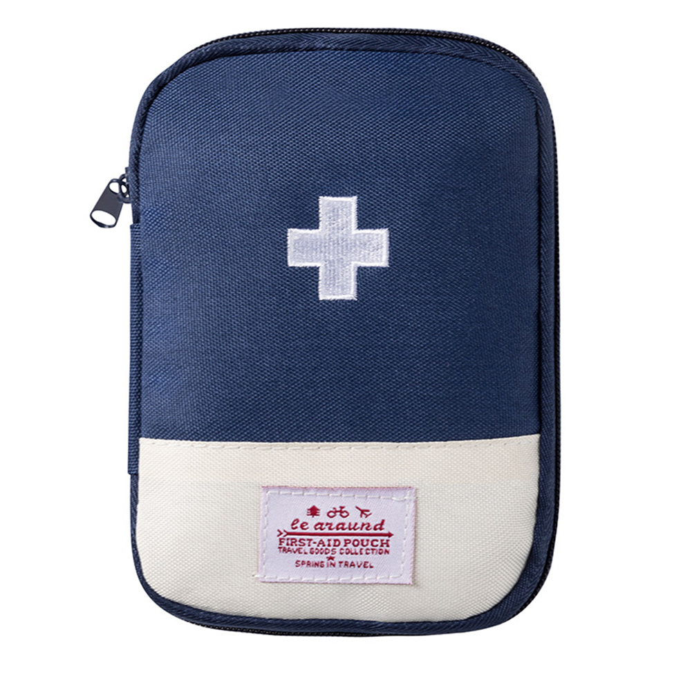 thumbnail image 3 of 10uds. Bolsa de medicina para acampar al aire libre, caja de pastillas de primeros auxilios de emergencia (S) azul marino azul, 3 of 3