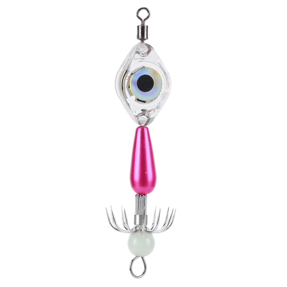 thumbnail image 2 of 8uds. Señuelo de pesca trampa luz forma de ojo con gancho LED para noche blanca, 2 of 3
