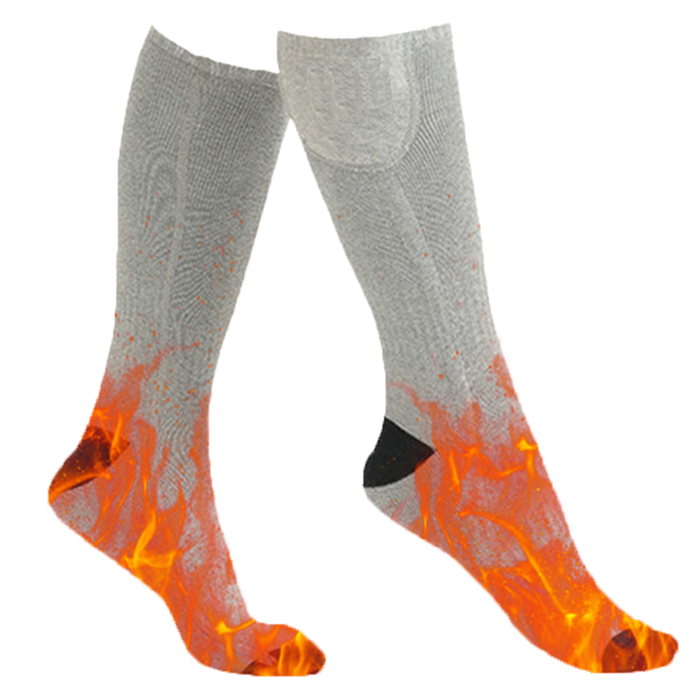 thumbnail image 2 of 2uds. Calcetines calefactables Calefacción de invierno lavable eléctrica para hombres y mujeres (gris constante), 2 of 3