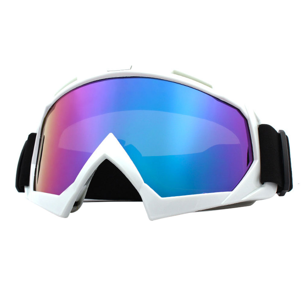 thumbnail image 2 of 3uds. Gafas de ciclismo antivaho máscara de esquí gafas para deportes de invierno al aire libre () blanco azul, 2 of 3