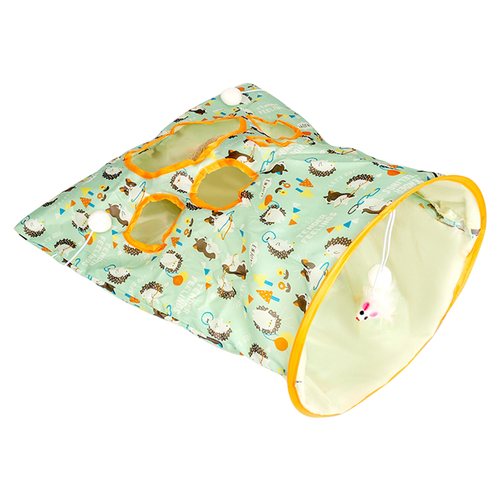 thumbnail image 3 of 3uds. Bolsa de túnel para gatos, juguete interactivo divertido para mascotas, accesorios de juguete para mascotas (verde), 3 of 3