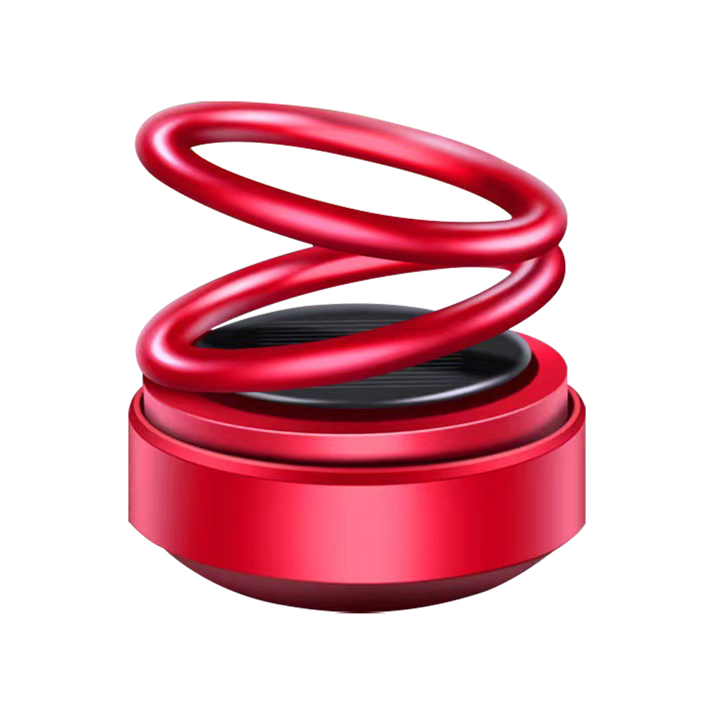 thumbnail image 2 of 8uds. Difusores de aromaterapia con energía solar, anillo doble portátil para automóvil (rojo), 2 of 3