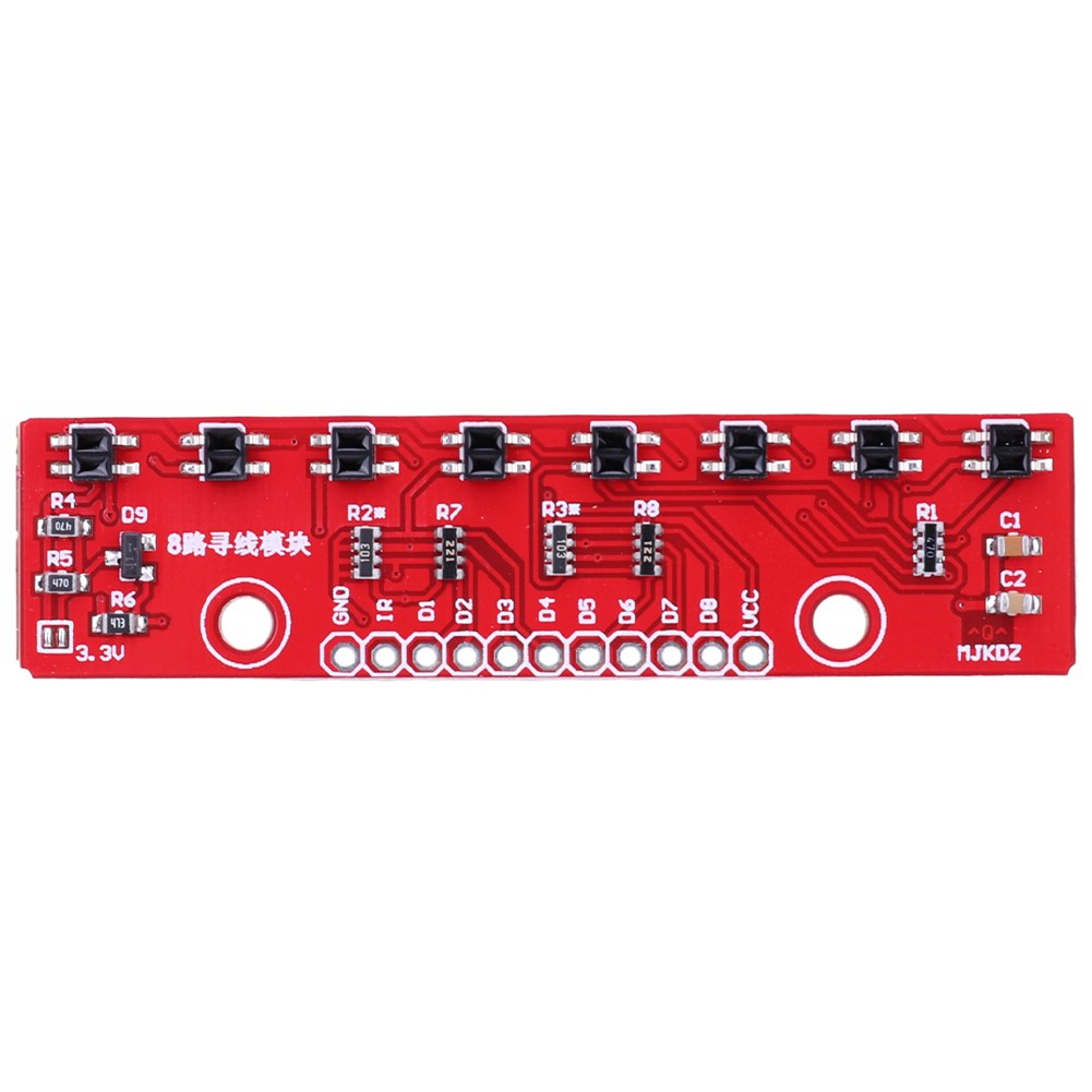 thumbnail image 2 of 50uds. 3.3V-5V 8Bit Detector Hunt Board 8 Channel PCB para laboratorios/Smart Cars/Robot, 2 of 3