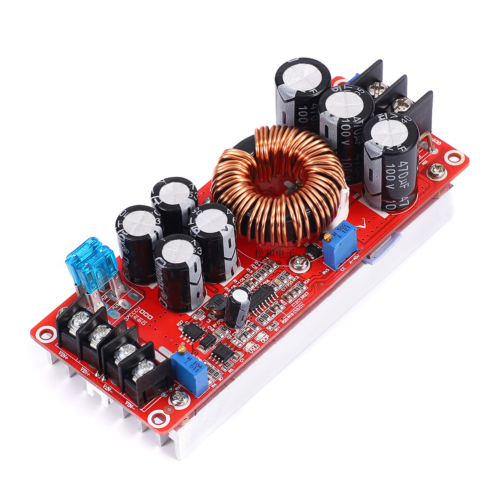 thumbnail image 2 of 8uds. Convertidor de CC de 1200 W, 20 A, módulo de fuente de alimentación de aumento de potencia, entrada de 10-60 V, salida de 12-83 V, 2 of 3