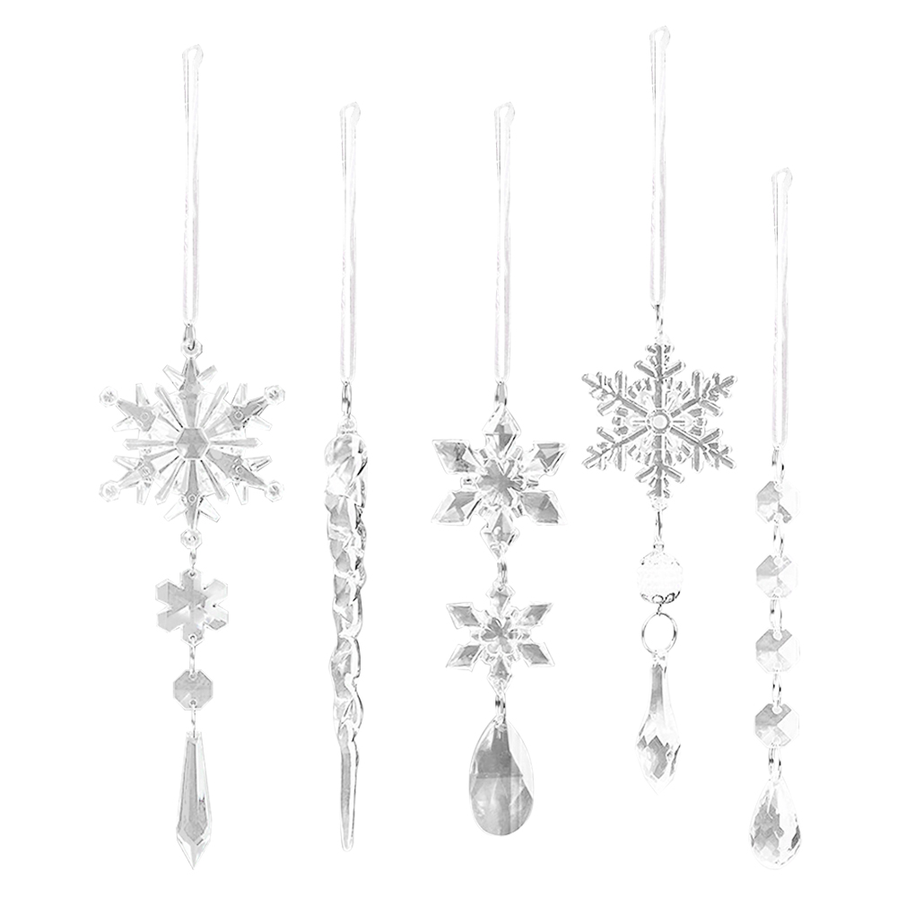 thumbnail image 3 of 2uds. 10 Uds. Colgante de hielo de copo de nieve, cristal acrílico, suministros de fiesta transparentes, 3 of 3