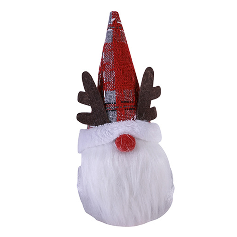 thumbnail image 3 of 2uds. Colgante de gnomo de Navidad Sombrero de asta Decoración de gnomo de Navidad colgante (gris plateado), 3 of 3