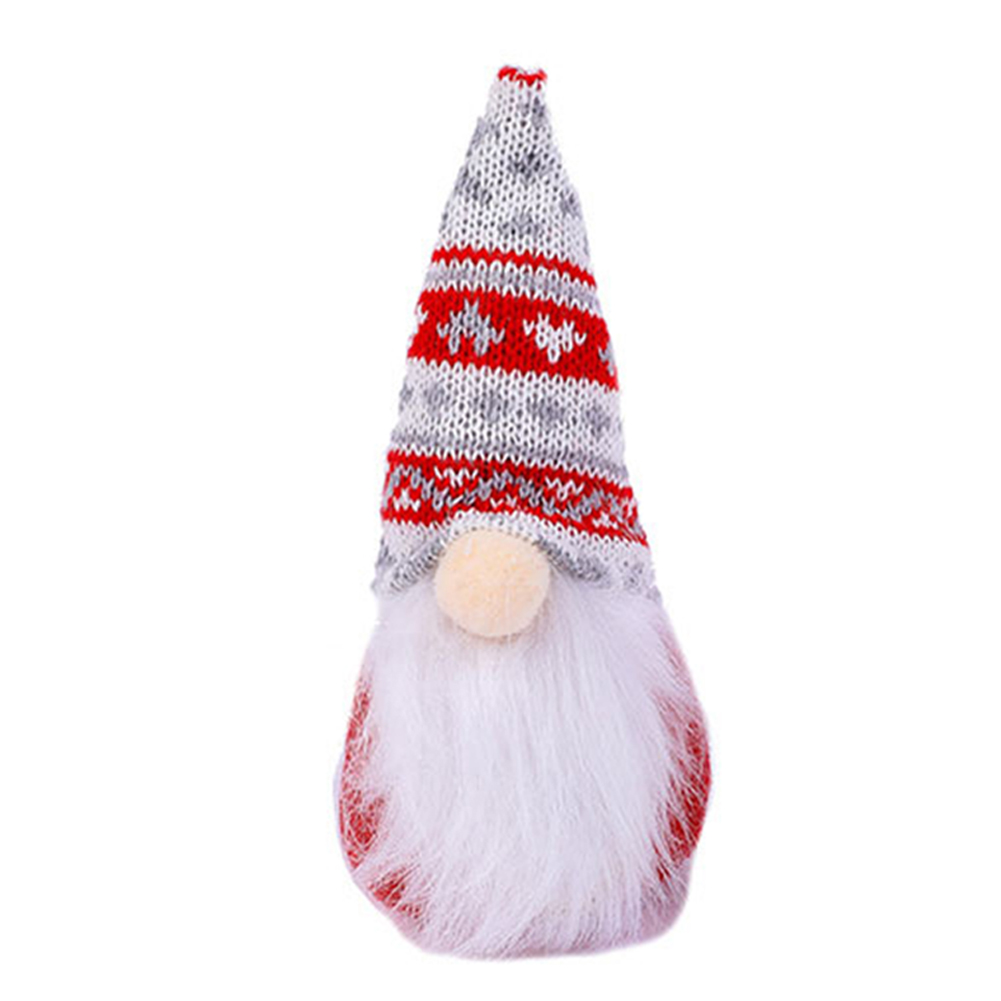 thumbnail image 2 of 4uds. Muñeco de peluche de gnomos, muñeco navideño sin rostro, regalo de Feliz Navidad (blanco, gris, rojo), 2 of 3