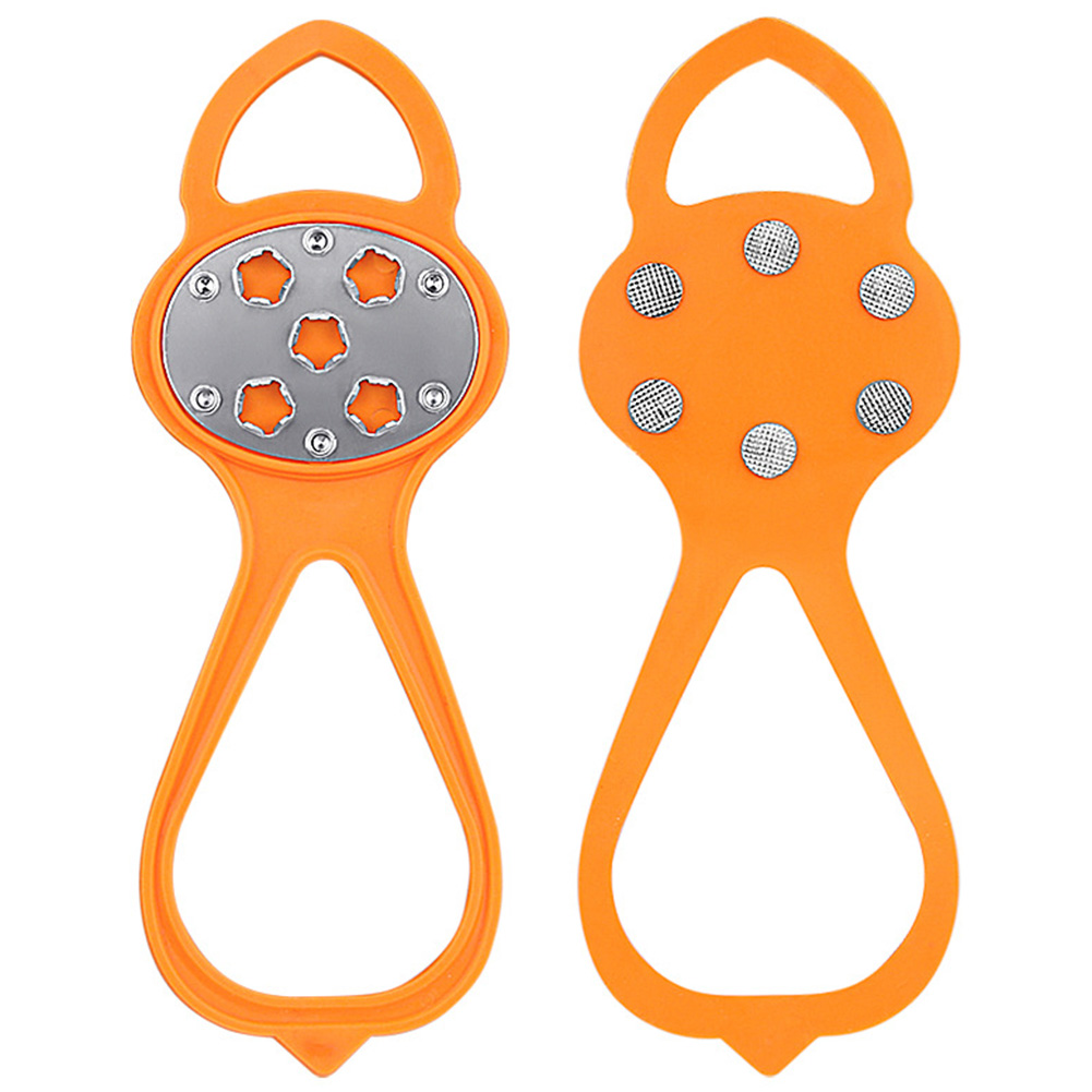 thumbnail image 3 of 5uds. 1 par de empuñaduras antideslizantes de tracción con 5 pinchos (apto para 36-45) naranja, 3 of 3
