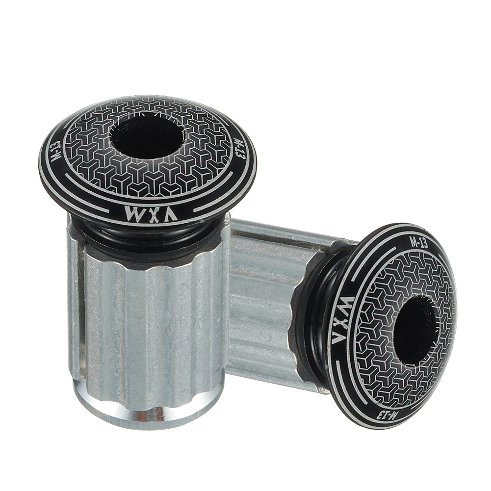 thumbnail image 2 of 20uds. Extremo del manillar Aleación de aluminio Enchufe de bicicleta de aluminio para bicicleta MTB Negro 2 piezas, 2 of 3