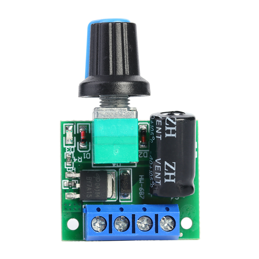 thumbnail image 3 of 2uds. Módulo controlador de velocidad del motor PWM 5A 90W DC 5V-35V Interruptor regulador de voltaje, 3 of 3