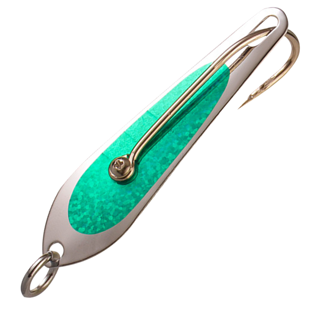 thumbnail image 2 of 2uds. Gancho de lentejuelas de Metal, cuchara de señuelo de pesca de 13g, accesorios de pesca portátiles, color verde, 2 of 3