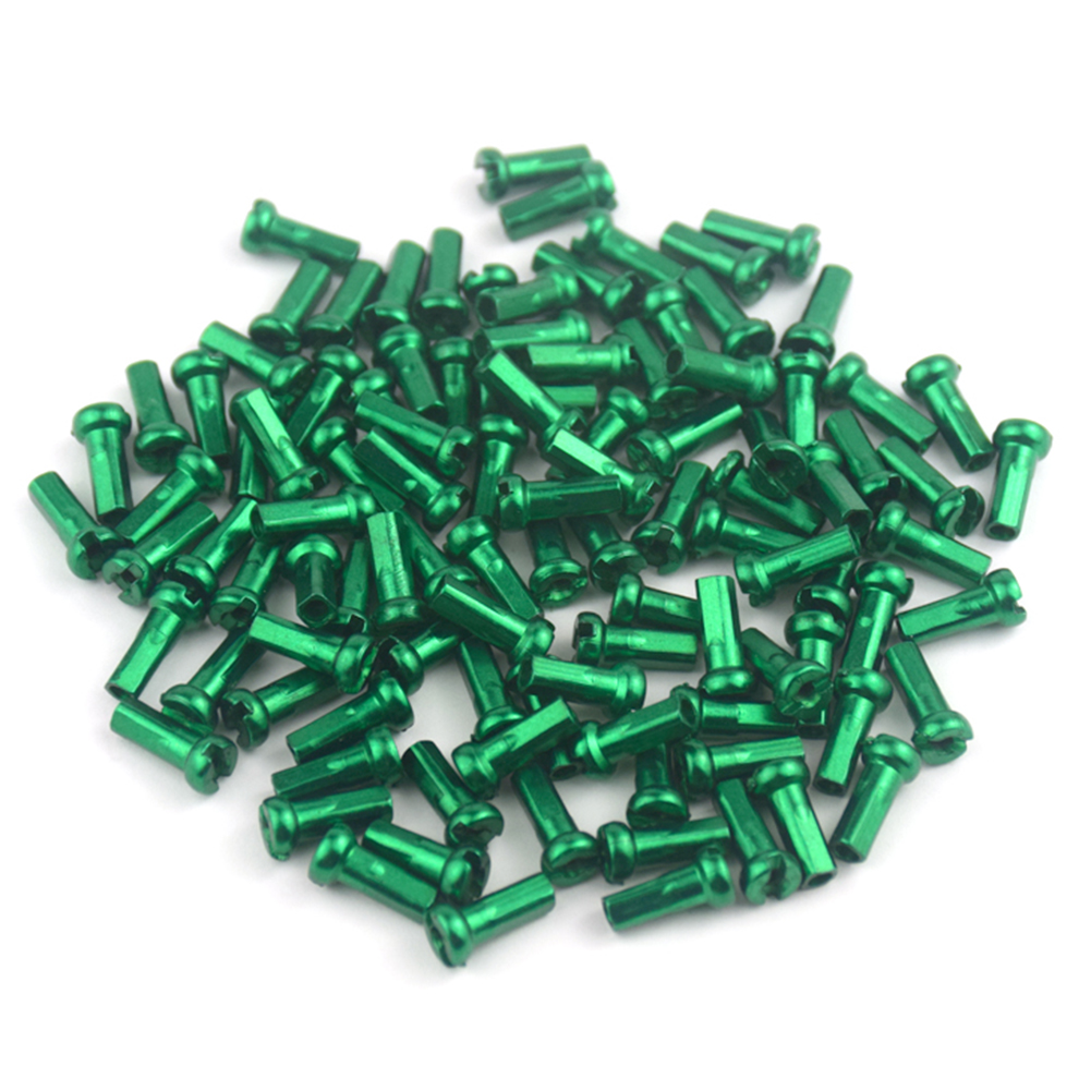 thumbnail image 2 of 4uds. Nipples Bike Metal para 14G 2mm Radios Piezas de ciclismo de montaña Verde 50pcs, 2 of 3