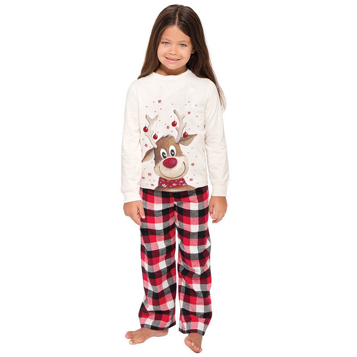 thumbnail image 2 of Familia Adulto Niños Bebé Pijamas navideños a juego Trajes de ropa de dormir navideña (Niño 8-9), 2 of 2
