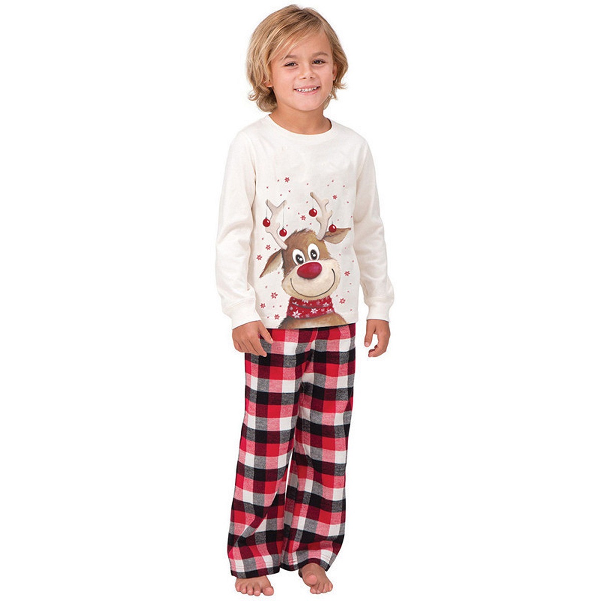 thumbnail image 2 of Familia Adulto Niños Bebé Pijamas navideños a juego Ropa de dormir navideña Outifts (niño 13-14), 2 of 2