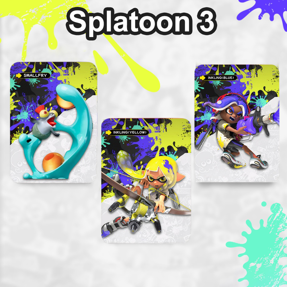thumbnail image 2 of 3 uds/17 uds/20 piezas/23 Uds Splatoon 3 y 2 tarjetas de juego Amiibo serie Splatoon para Switch, 2 of 2