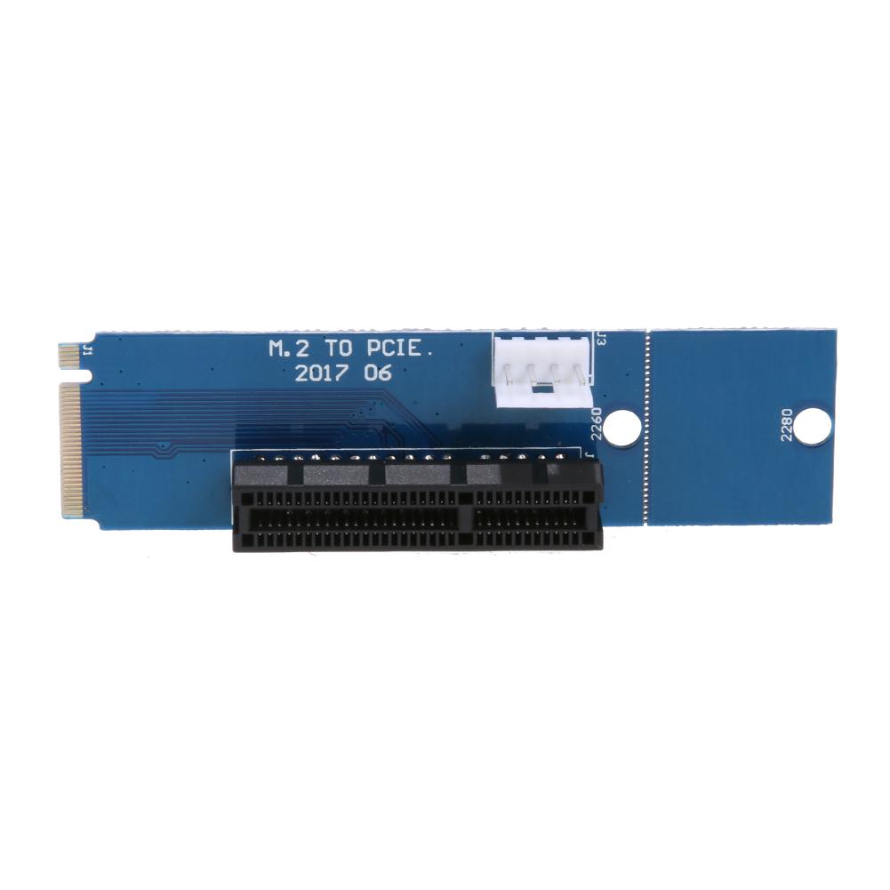 thumbnail image 2 of Tarjeta adaptadora convertidora M.2 NGFF SSD a PCI-E 4X con cable de alimentación (azul), 2 of 2