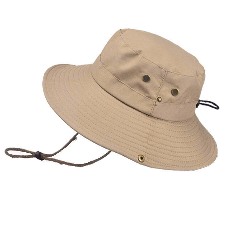 thumbnail image 2 of Sombrero de pesca ajustable Adultos Niños Verano de ala ancha Camping Sun Bucket Cap (Caqui), 2 of 2