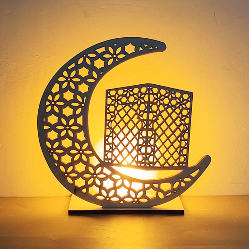 thumbnail image 3 of Lámpara Led Mezquita Colgante de mezquita de luna LED de decoración de bricolaje portátil para regalo de musulmanes (G), 3 of 6
