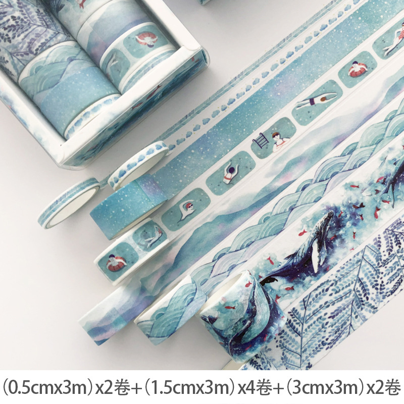 thumbnail image 2 of Cinta adhesiva Washi Tape colorida Decoración del hogar Herramientas de arte DIY, 2 of 2